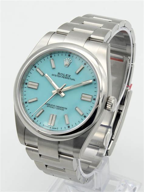 womens rolex turquoise face|Rolex op 41 tiffany.